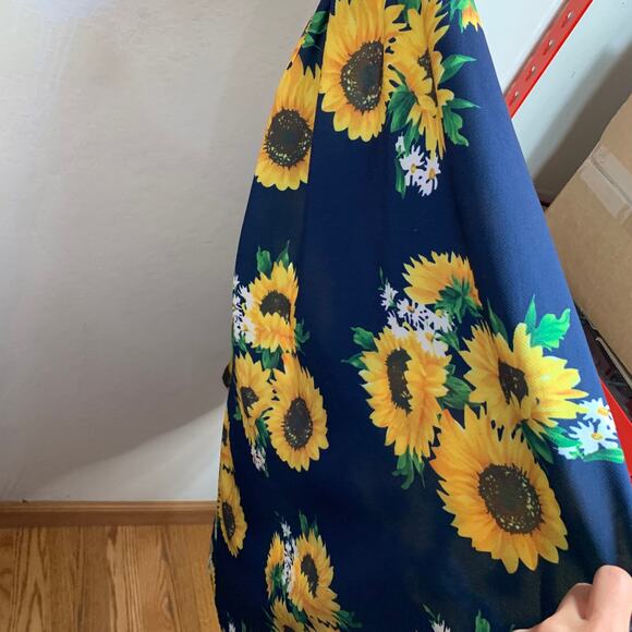 Women's Summer Sleeveless Sunflower Print Size L - Picture 9 of 10